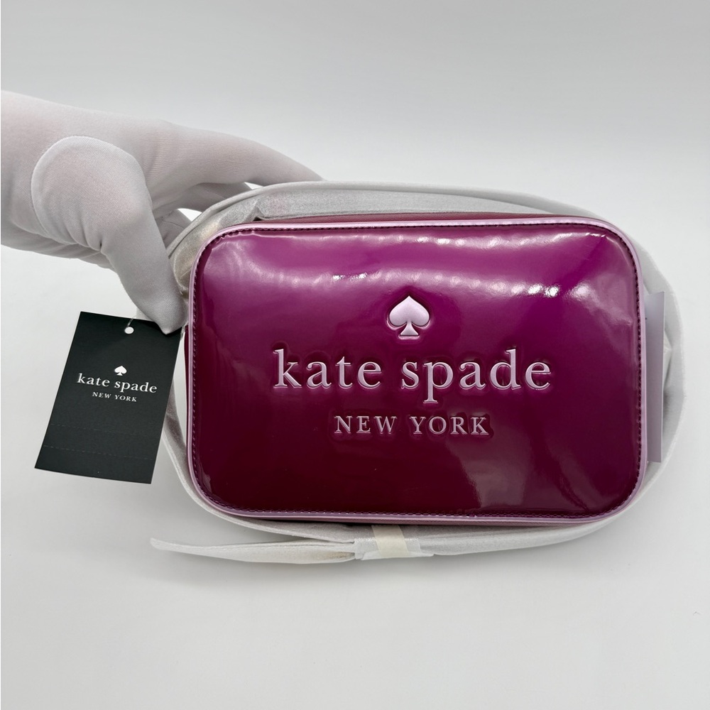 Kate Spade Oh Snap Mini Camera Bag Dark Raspberry - Picture 3 of 16
